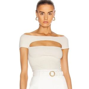 Khaite Talia Cut-Out Stretch Knit Bodysuit